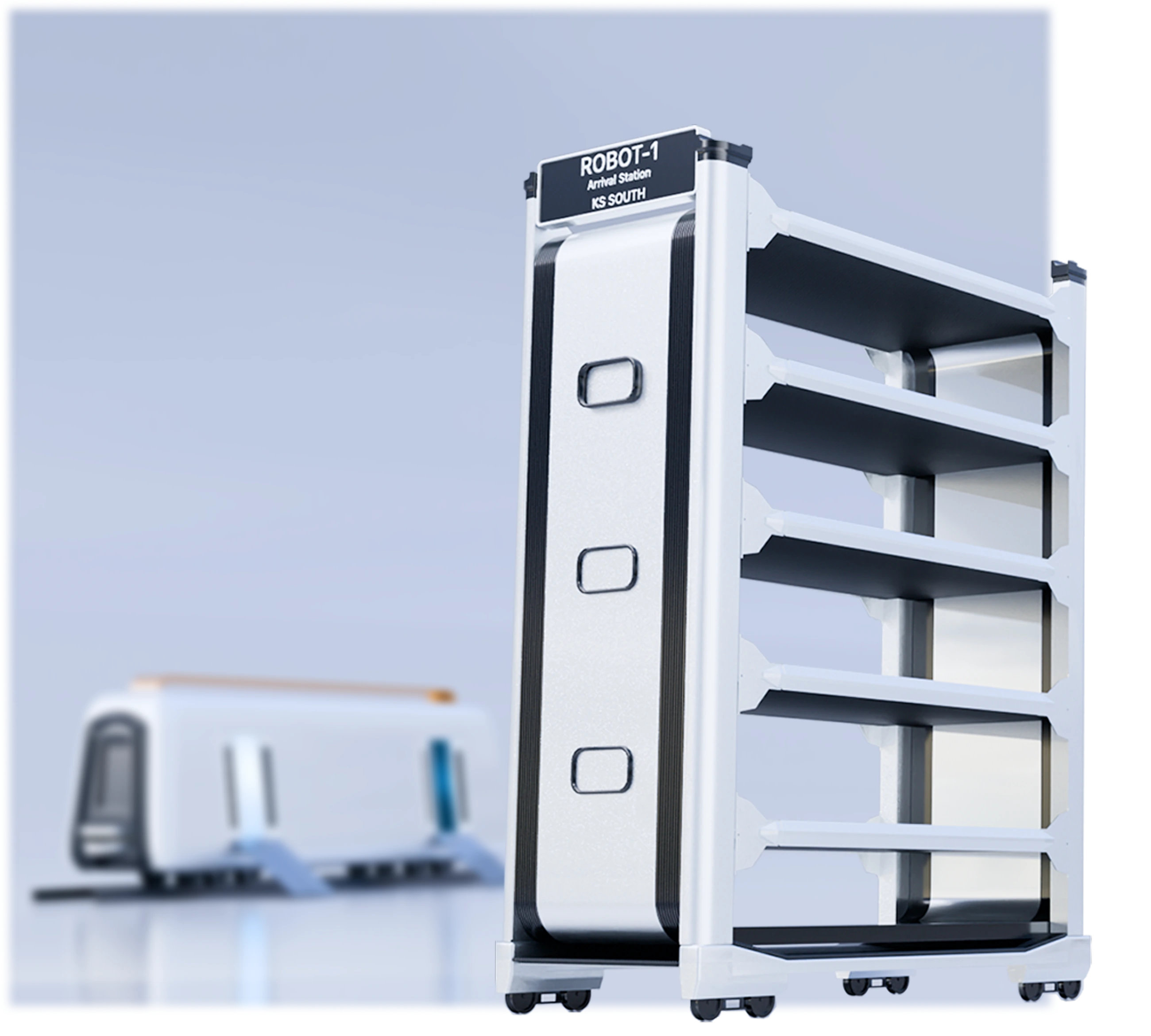 BagFlow smart luggage rack and dedicated rail carriage concept