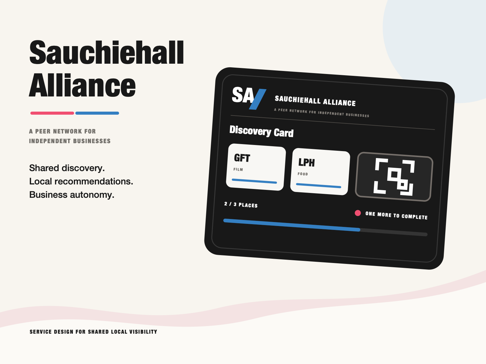 Sauchiehall Alliance discovery card and project identity